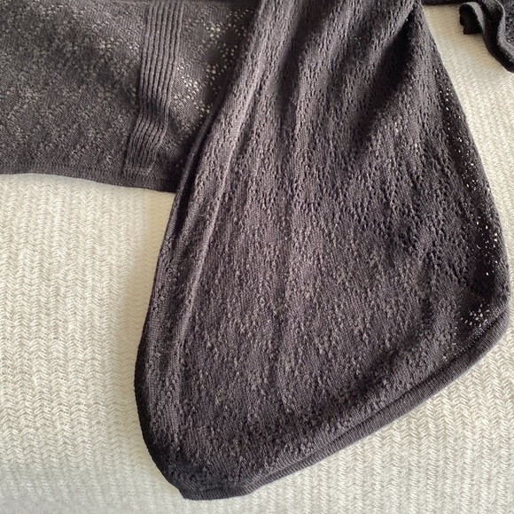 Ricki’s Pointelle Drape Front Cardigan - Picture 8 of 9